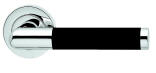 Rio Polished Chrome and Black Door Handle Hardware.